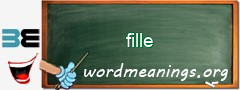 WordMeaning blackboard for fille